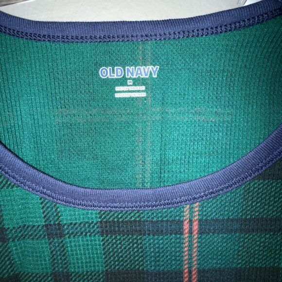 Old Navy Plaid Green and Blue Women’s Pajama set NEW - Picture 3 of 10